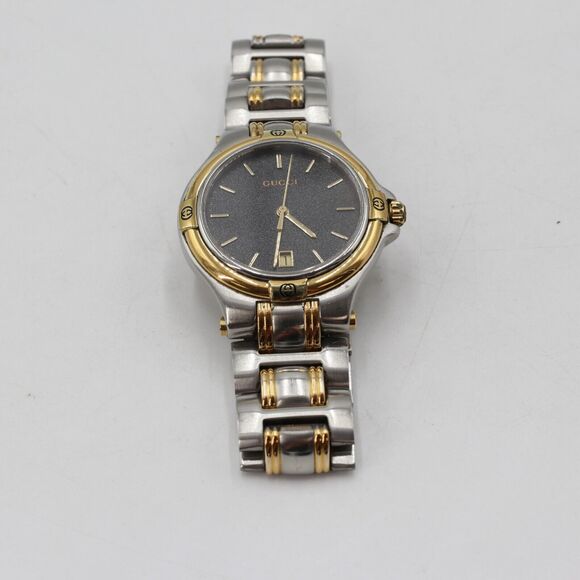 Gucci 9040L Two Tone Gold Silver Swiss Made Stainless Steel Wrist GG-A1211P-A002 - Picture 8 of 9